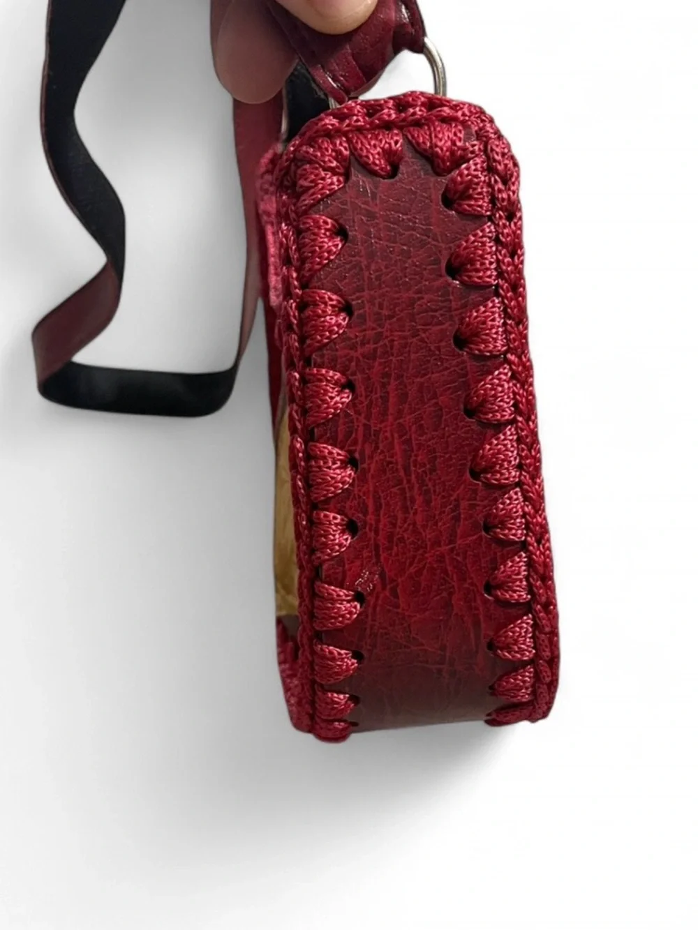 Vintage Handmade Leather Bag - Picture 4 of 7